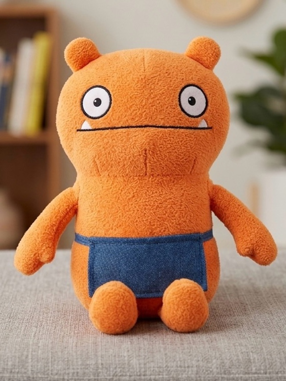 Ugly Dolls Wage Orange Monster Plush Toy 10” Blue Apron Stuffed Animal
